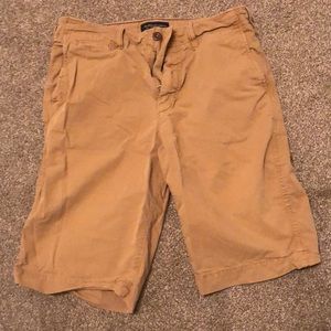 American Eagle mens ne(x)t level flex shorts 30 waist longer length khaki